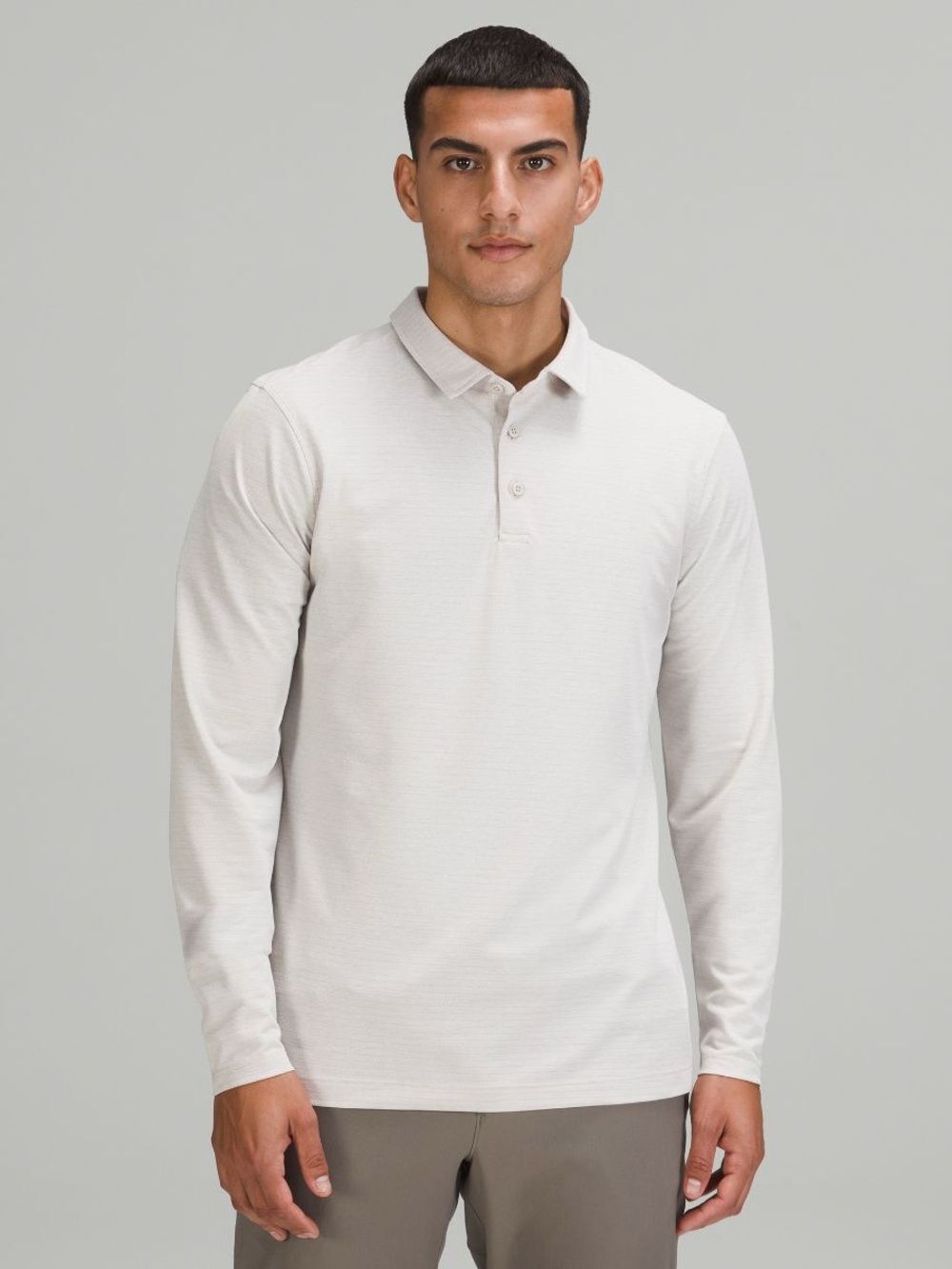 Lululemon Men’s Evolution Long Sleeve Polo XL Ivory Off White